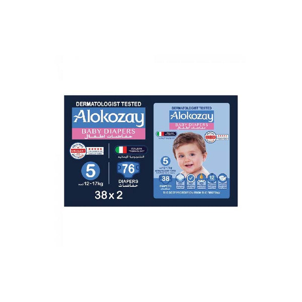 Alokozay Baby Diapers -Size 5 (12-17kg) 76 pcs - Neocart General Trading LLC