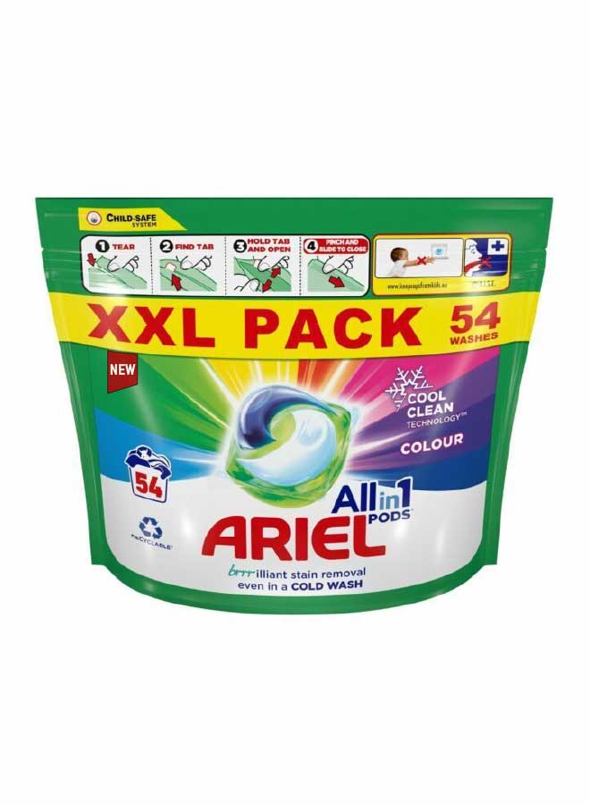Ariel Box Ariel All in 1 Detergent Pods Color protection 54 washes XXXL Pack