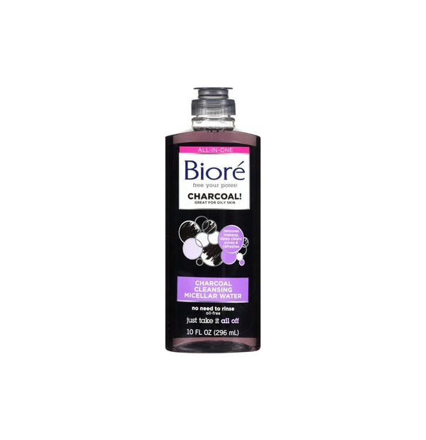 Biore Charcoal Cleanser Micellar Water 10 Ounce (296ml) - Neocart General Trading LLC