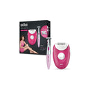 Braun Silk Epil 3 3-420 Epilator Raspberry Pink - Corded Epilator With 2 Extras - Including A Bikini Trimmer - Neocart General Trading LLC