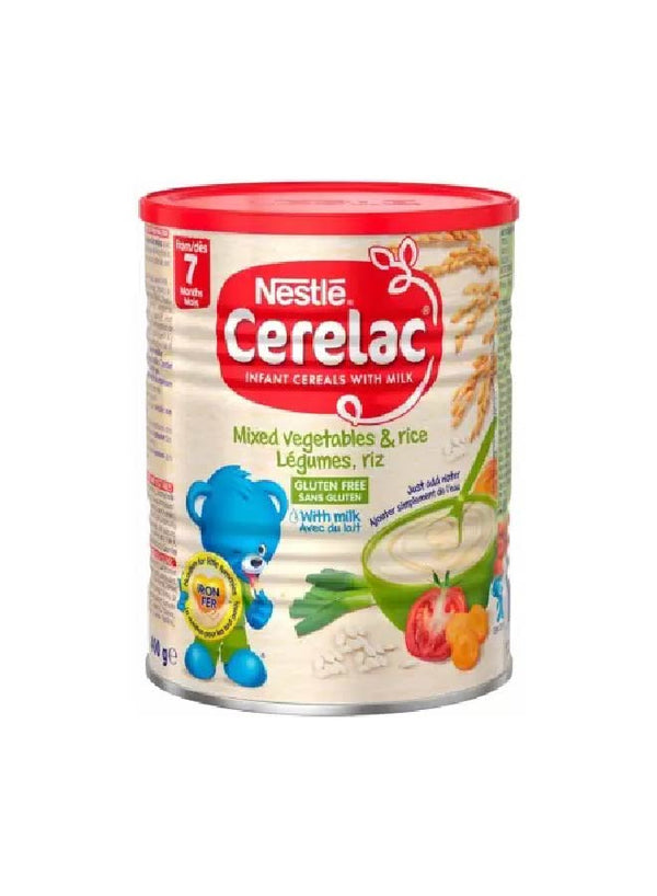 Nestle Cerelac Mixed Vegetables & Rice Legumes, Riz With Milk (From 7 Month) – 400g - Neocart General Trading LLC