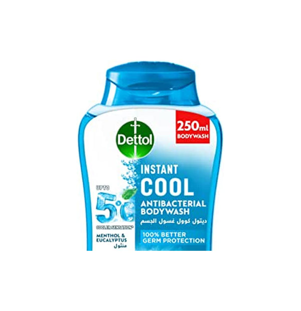 Dettol Cool Shower gel and Body wash, Menthol and Eucalyptus Fragrance, 250ml Visit the Dettol Store - Neocart General Trading LLC