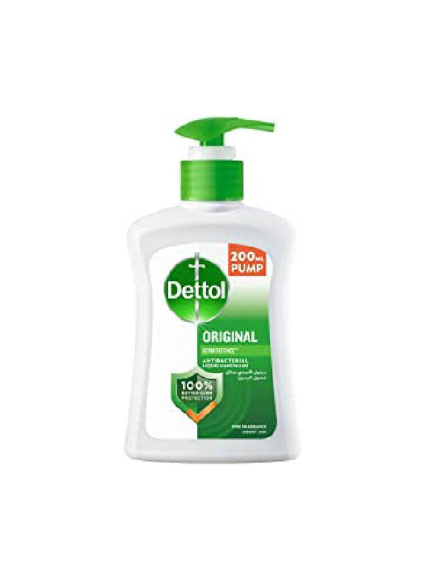 Dettol Handwash Liquid Soap Original Pump for Effective Germ Protection & Personal Hygiene, Protects Against 100 Illness Causing Germs, Pine Fragrance, 200ml - Neocart General Trading LLC