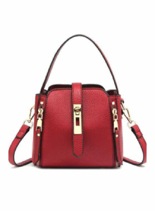 High quality red pu leather mini shoulder bag women small handbag