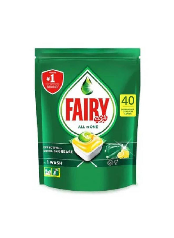 Fairy Original All In One Dishwasher Tablets lemon, 40 Count - Neocart General Trading LLC