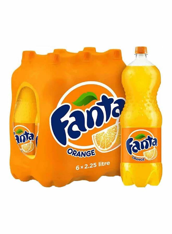 Fanta Carbonated Soft Drink Pet Bottles Orange 2.25L Pack of 6