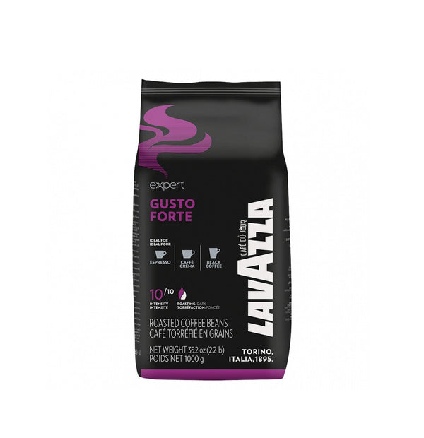 Lavazza Expert Gusto Forte Roasted Coffee Beans, Intensity 10/10, Italy - 1KG - Neocart General Trading LLC