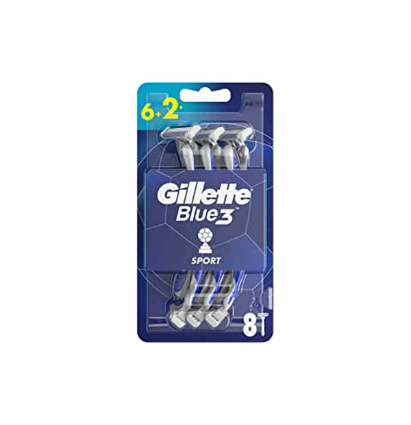 Gillette Blue3 Comfort Disposable Razors, 6+2 Count - Neocart General Trading LLC