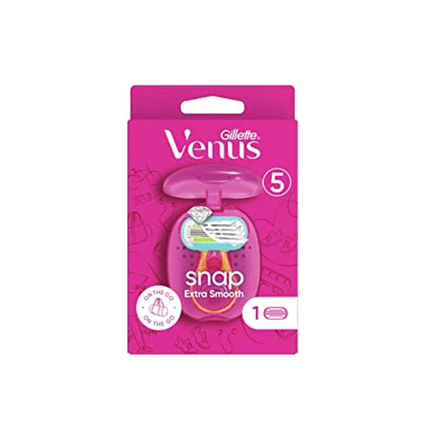Gillette Venus Extra Smooth Snap Women's Razor, Pink, 1 Count - Neocart General Trading LLC