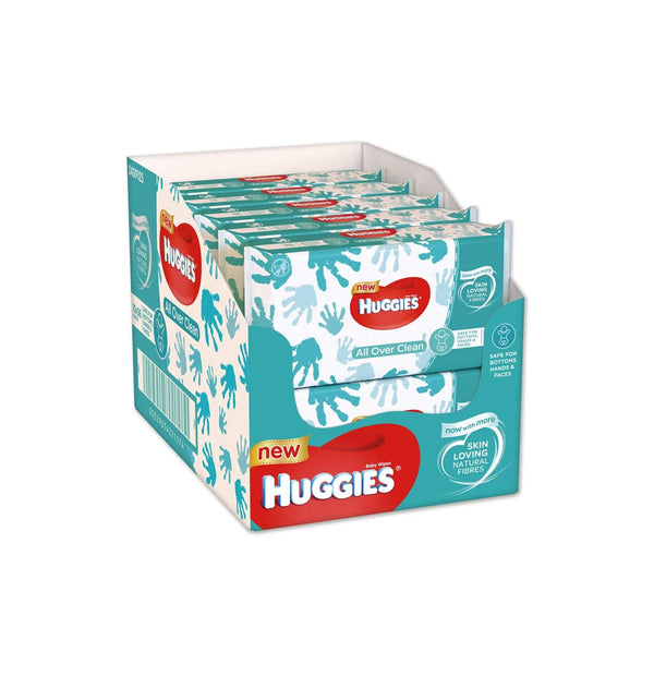 Huggies All Over Clean Baby Wet Wipes 56's - (Pack of 10 x 56's - 560counts) (Safe for face & Hands) - Neocart General Trading LLC