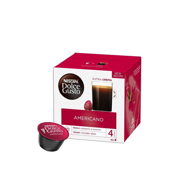 Nescafe Dolce Gusto Americano Coffee Capsules, 128g 16 Capsules - Neocart General Trading LLC