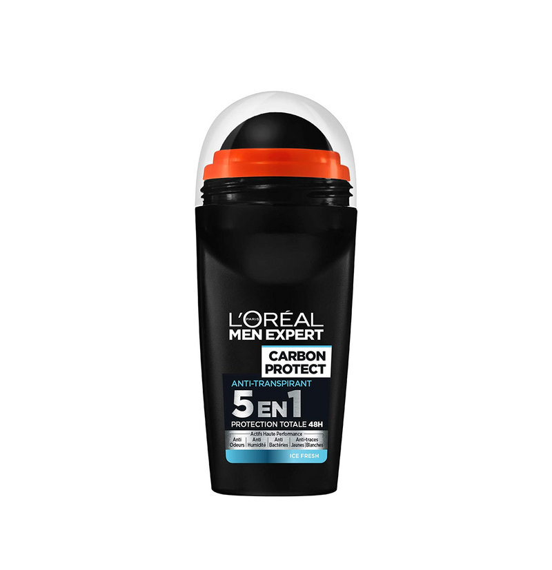 Men Expert L'Oreal Carbon Protect Ice Fresh - Men's Anti-Smudge Deodorant - 50 ml - Neocart General Trading LLC