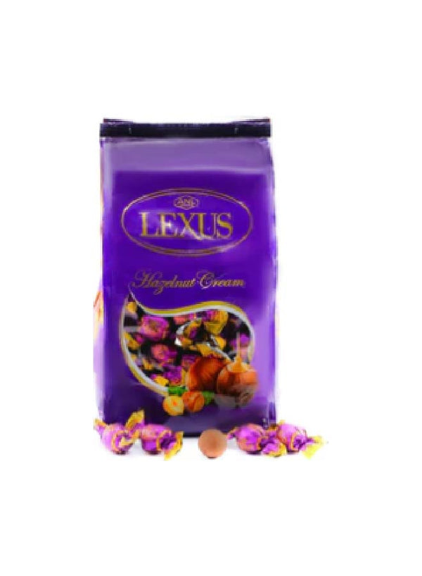 Lexus Milky Compound Chocolate Filled With Hazelnut Cream 1000 g. Bag - Neocart General Trading LLC
