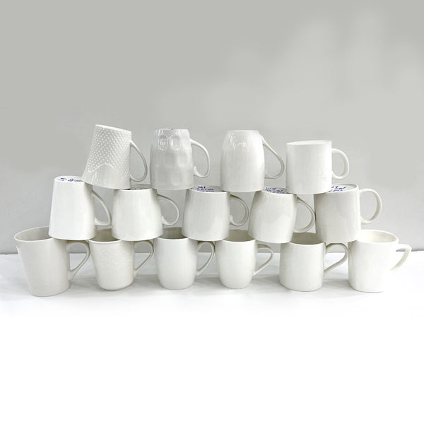 Neo Premium Ceramic Coffee  Mug white 12 Pcs - Neocart General Trading LLC