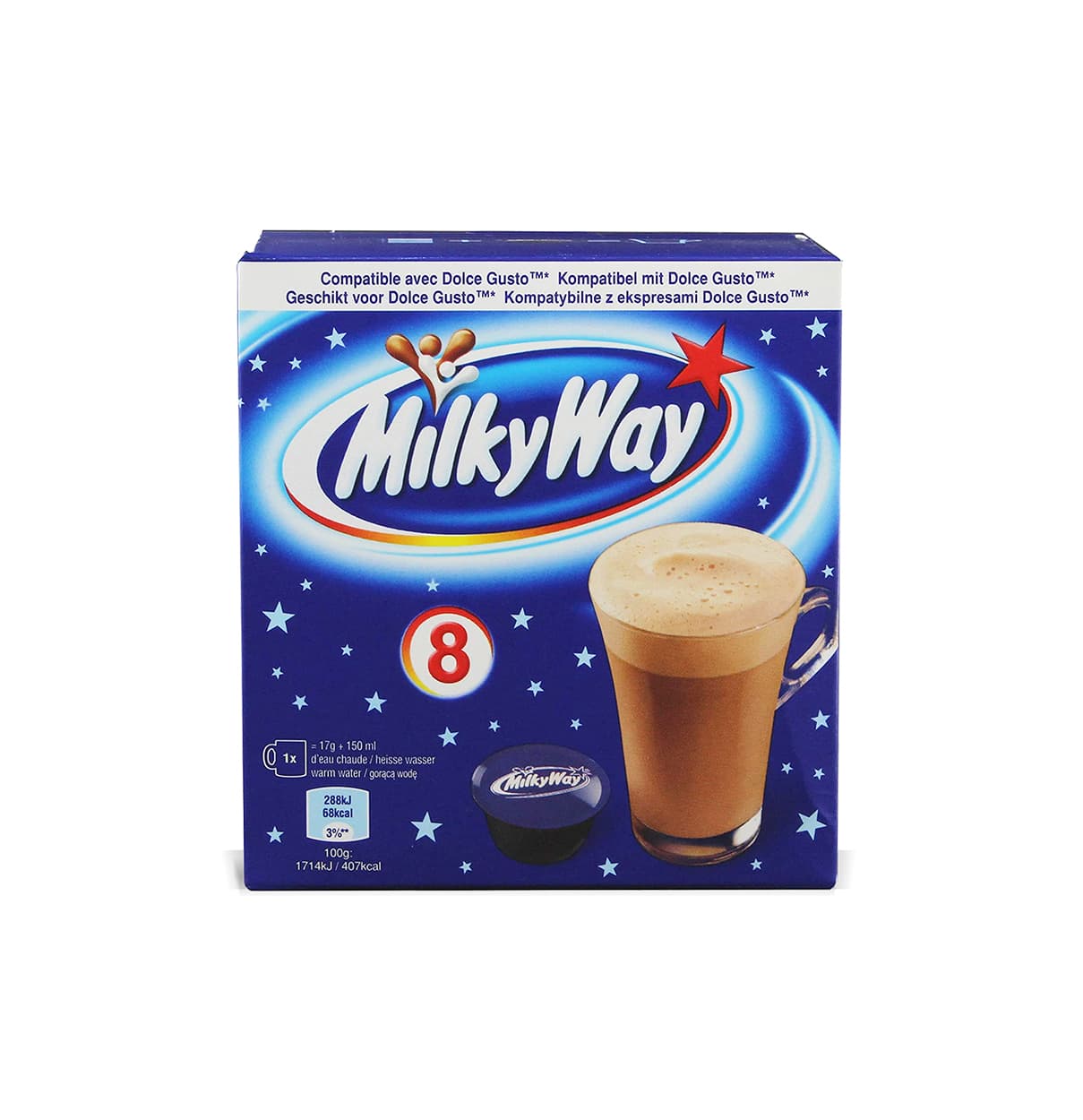 Milky Way Chocolate Coffee 8 Drinks Nescafé Dolce Gusto Compatible