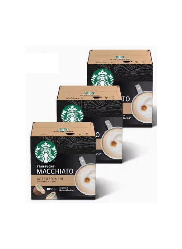 starbucks Latte Macchiato 12 Pods 129g Pack of 3
