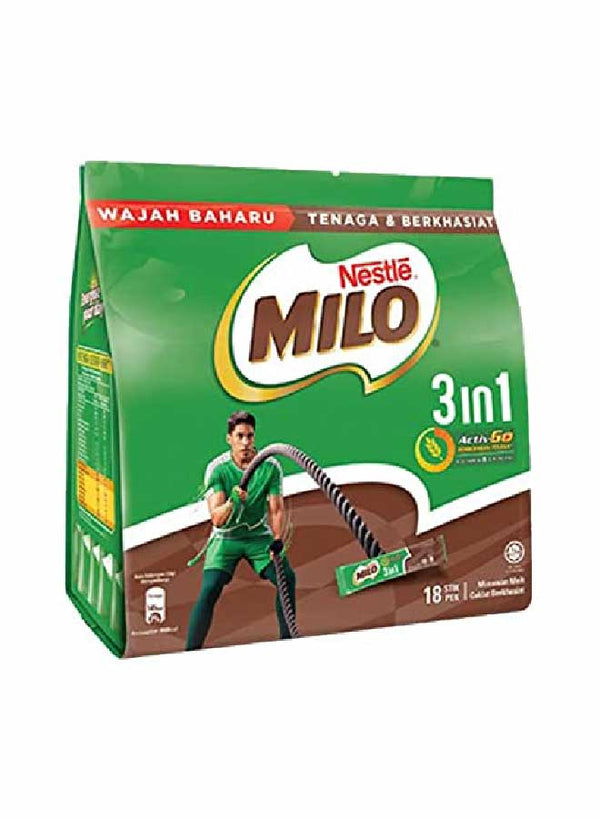 Nestle Milo Activ Go 3 in 1 Chocolate Malt Drink Bag