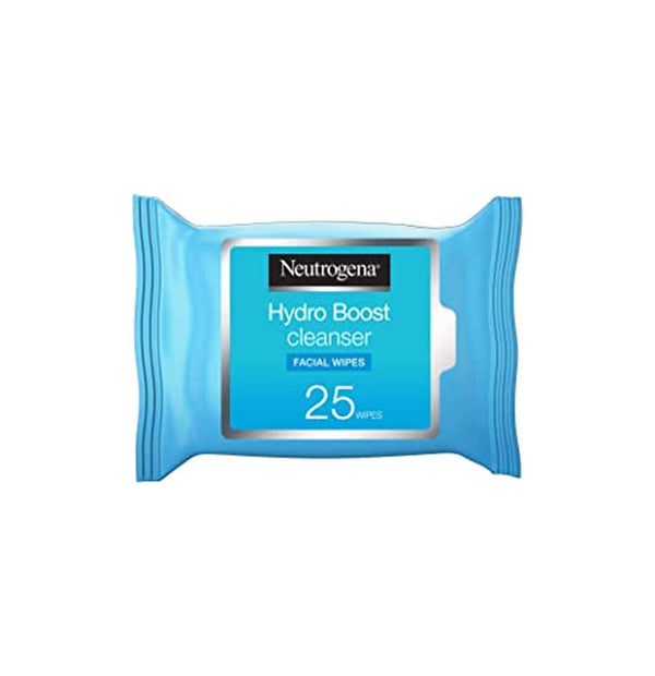 Neutrogena Makeup Remover Face Wipes, Hydro Boost Cleansing, Pack of 25 wipes - Neocart General Trading LLC