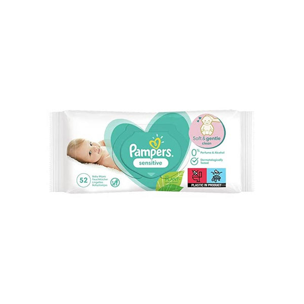 Pampers - Baby Wipes Sensitive 52pcs x 12 Pckt - Neocart General Trading LLC