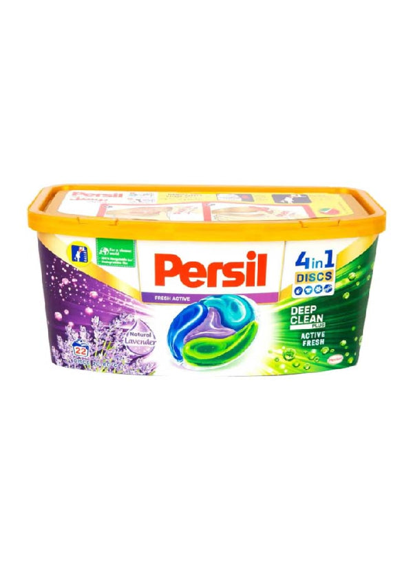 Persil Fresh Active 4-In-1 Deep Clean Plus Laundry Detergent Disc Natural Lavender Pack of 22 - Neocart General Trading LLC