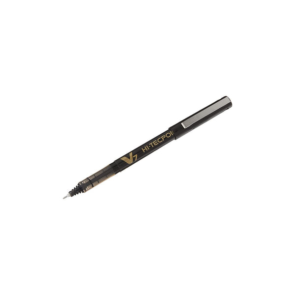 Pilot BX-V7-B Hi-Tecpoint Rollerball Pen, 0.7 mm Tip - Black, Box of 12 - Neocart General Trading LLC