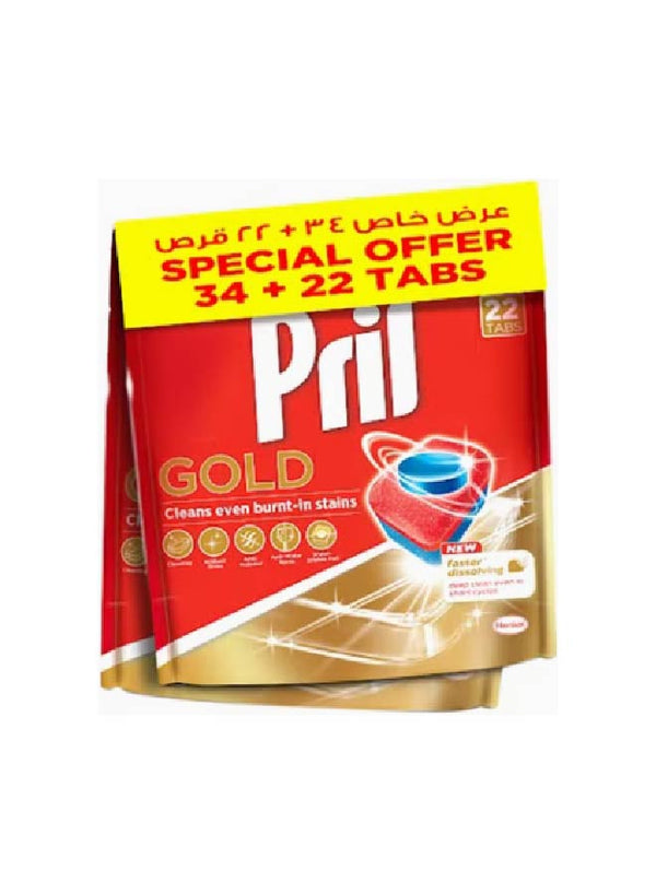 Pril Gold Automatic Dishwashing 34 + 22 Tablets