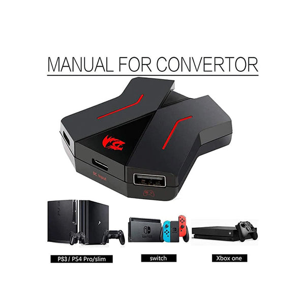 Redragon Eris GA200 Keyboard and Mouse Convert Box Adapter For PS4 /PS3 /Xbox One /Switch Consoles - Neocart General Trading LLC