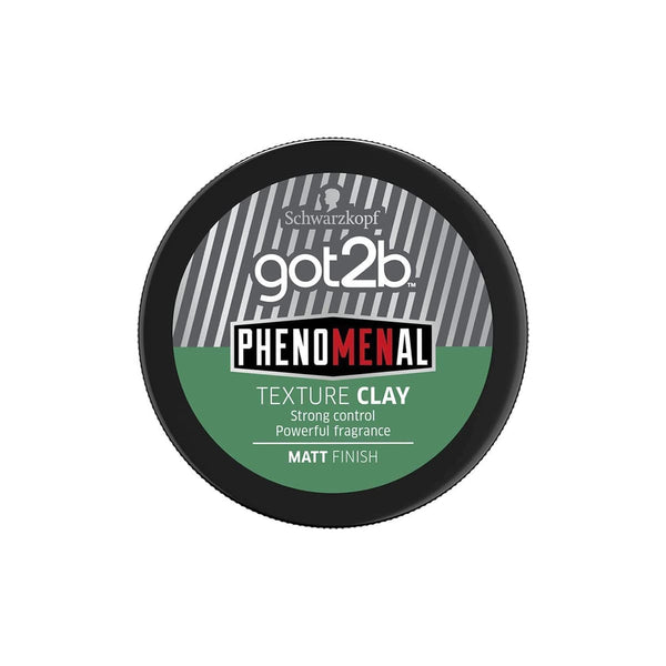 Schwarzkopf got2b PhenoMENal Texture Hair Styling Clay, Vegan, Strong Hold, Matt Finish, No Stickiness, 100ml - Neocart General Trading LLC