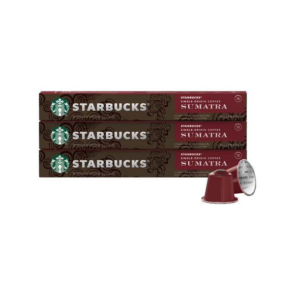 Starbucks Nespresso Single Origin Sumatra Coffee Pods 10 Capsules Pack of 3 - Neocart General Trading LLC