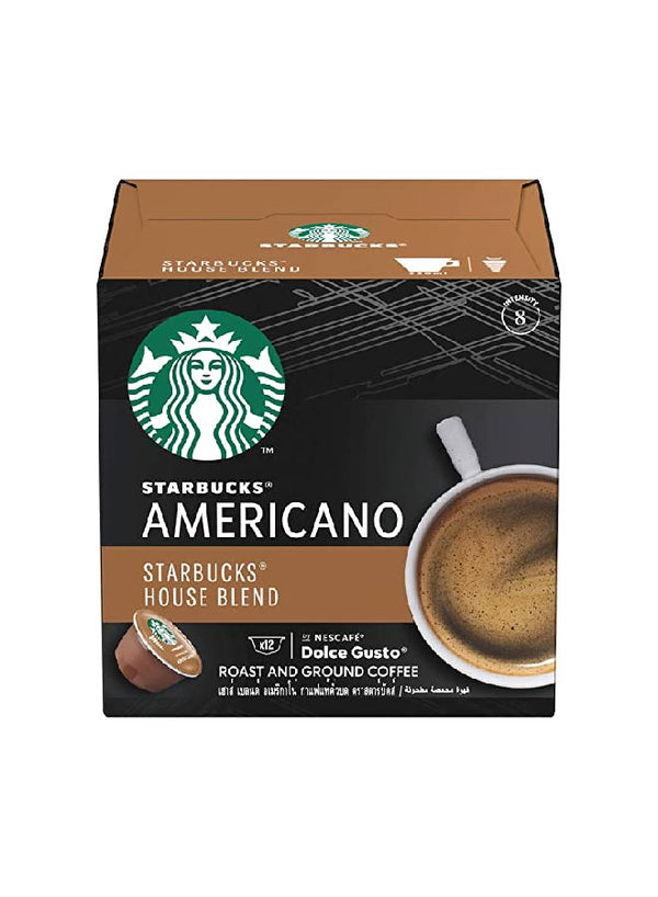 Starbucks Americano House Blend by Nescafe Dolce Gusto Medium Roast Coffee Pods 12pcs - Neocart General Trading LLC