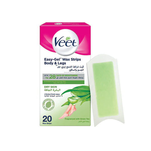 Veet Hair Removal Cold Wax Strips Dry Skin 20pcs - Neocart General Trading LLC
