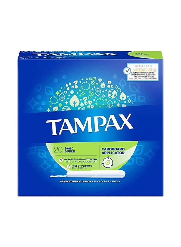 Tampax Super Plus Applicator Tampon Single, Pack of 20