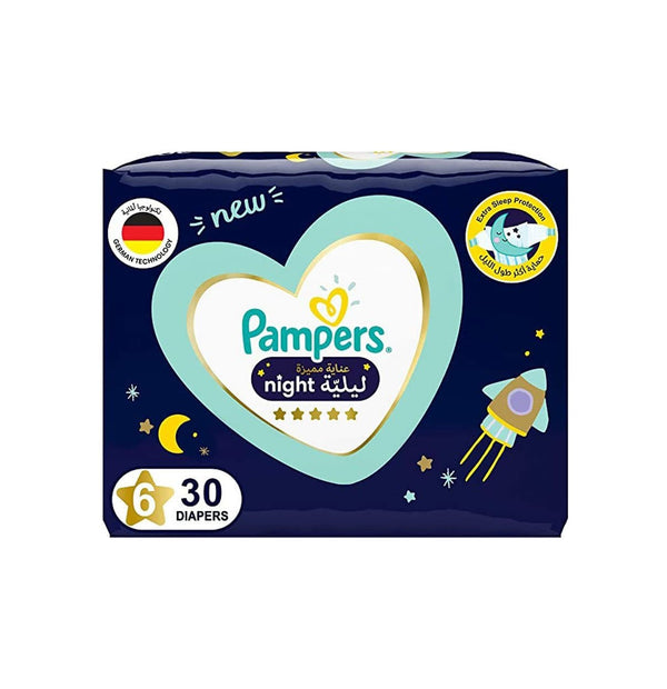 Pampers Premium Care Extra Sleep Protection Night Diapers, 6, 14+kg - Neocart General Trading LLC
