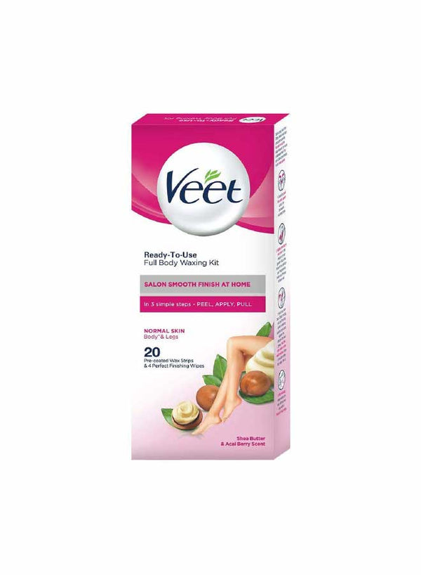 Veet Full Body Waxing Kit - Normal Skin 20 strips