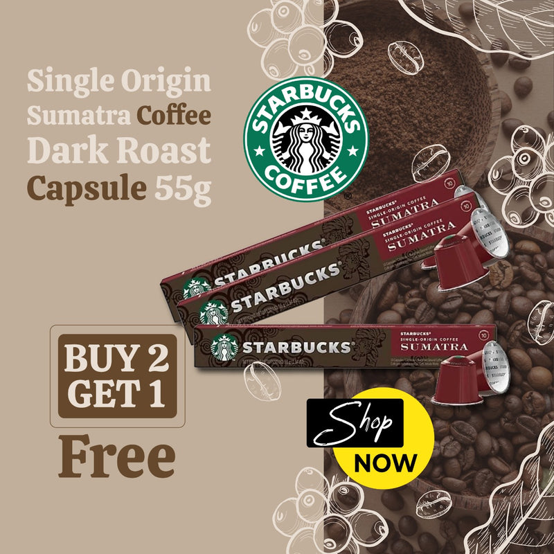 Starbucks Nespresso Single Origin Sumatra Coffee Pods 10 Capsules Pack of 3 - Neocart General Trading LLC