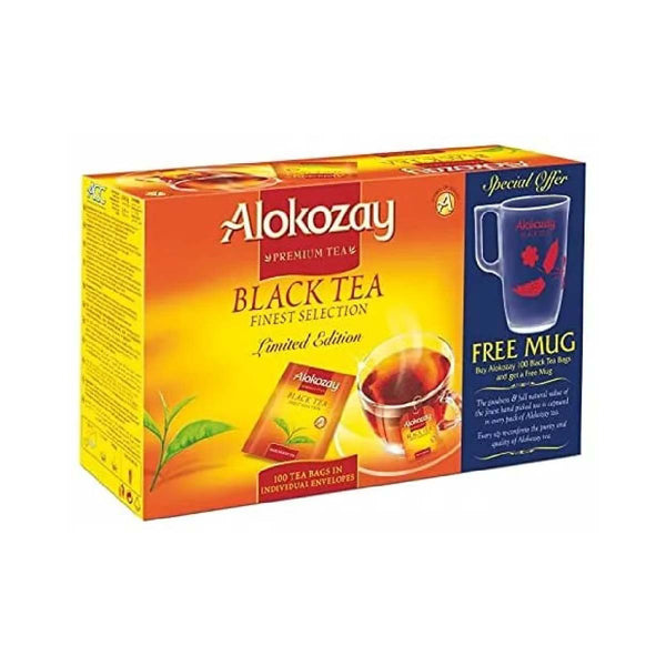 Alokozay Black Tea 100 Tea Bags + Mug - Neocart General Trading LLC
