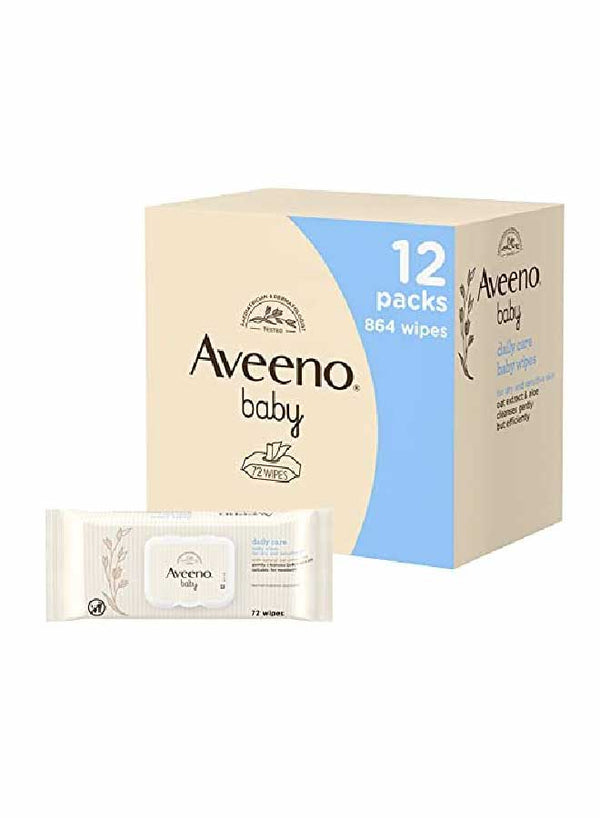 Aveeno Baby Daily Care Baby Wipes For Sensitive Skin 72 Counts