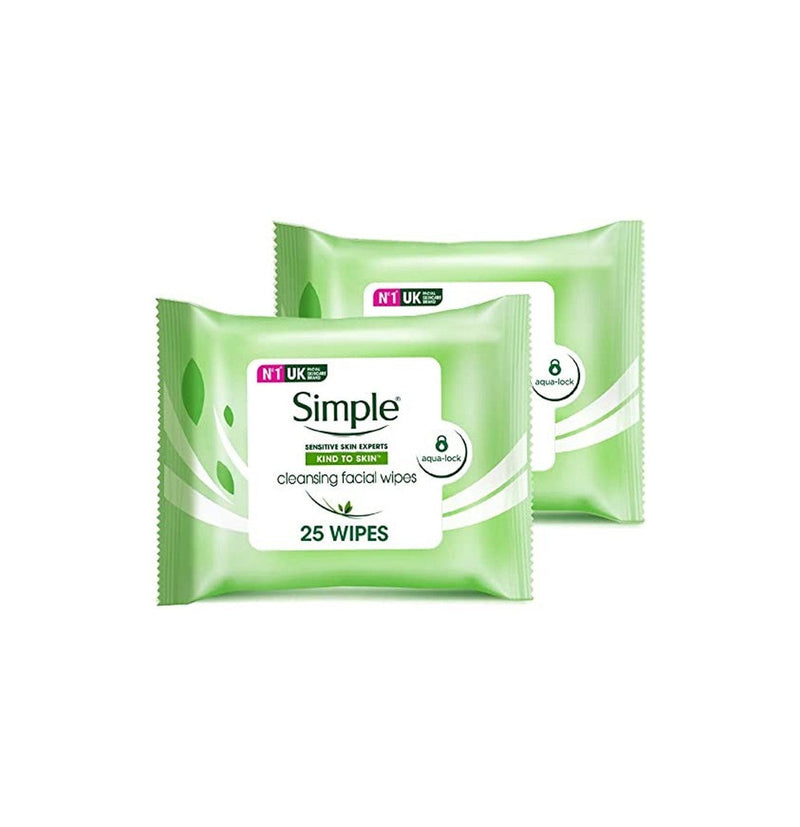 Simple Cleansing Facial Wipes, 25 pcs - Neocart General Trading LLC