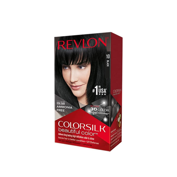 colorsilk Beautiful Color #10 Black by Revlon for Unisex - 1 Application Hair Color - Neocart General Trading LLC