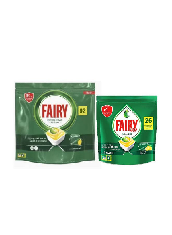 fairy Original All In One  dishwasher tab 92 Tab + 26 tab - Neocart General Trading LLC