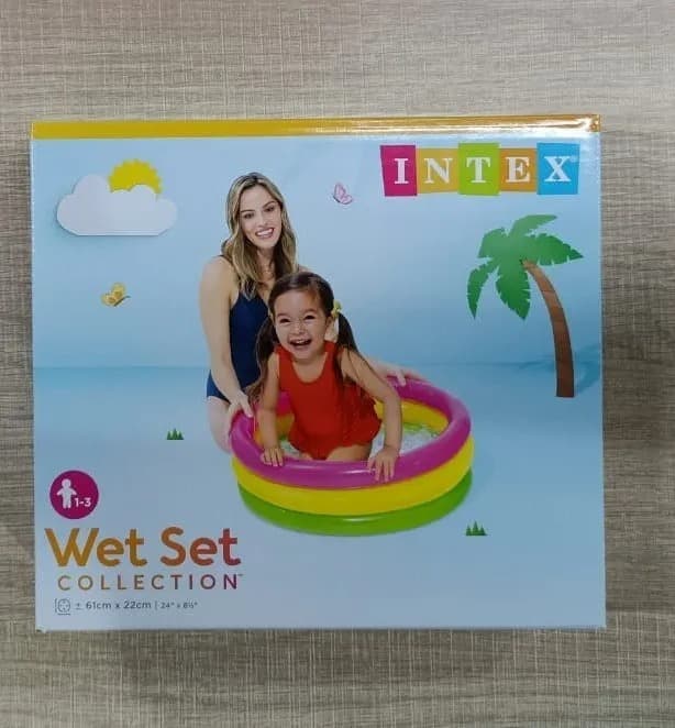 Intex Wet Set Collection 3 Ring Baby Pool 61 X 22cm. - Neocart General Trading LLC