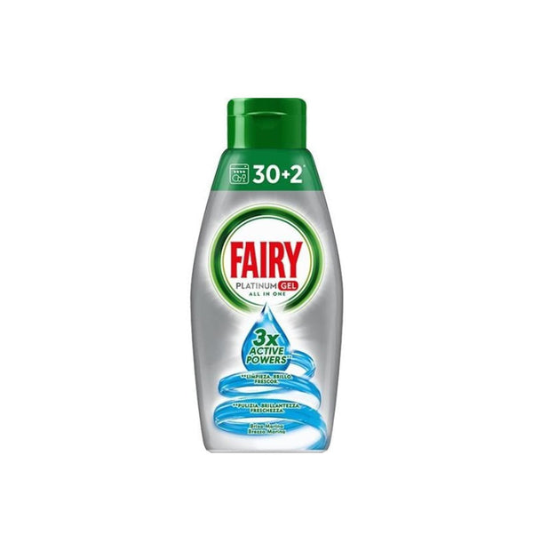Fairy Dishwasher Platinum Gel Oceano 30 + 2 ,650 ml - Neocart General Trading LLC
