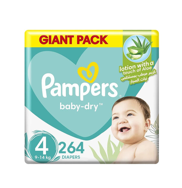 Pampers Baby-Dry Diapers, Size 4, Maxi, 9-14kg - Neocart General Trading LLC