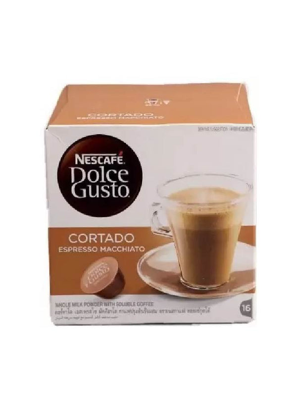 Nescafe Dolce Gusto Cortado Espresso Macchiato, 16 Capsules - Neocart General Trading LLC