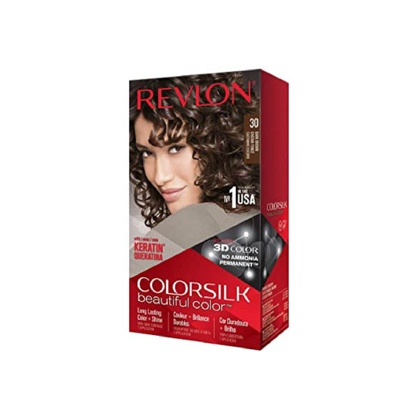 Revlon ColorSilk Permanent Color, Dark Brown 30 - Neocart General Trading LLC
