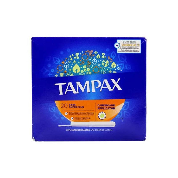 Tampax Super Plus Applicator Tampon Single, Pack of 20 - Neocart General Trading LLC