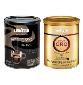 Lavazza Qualità Oro Ground Coffee, Medium Roast, 250 g + Lavazza Caffè Espresso Ground Coffee, Medium Roast, 250 g - Neocart General Trading LLC