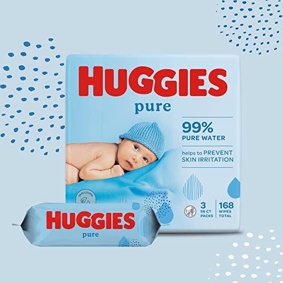 Huggies Baby Wipes Pure, 56s x 10 (560 Wipes) - Neocart General Trading LLC